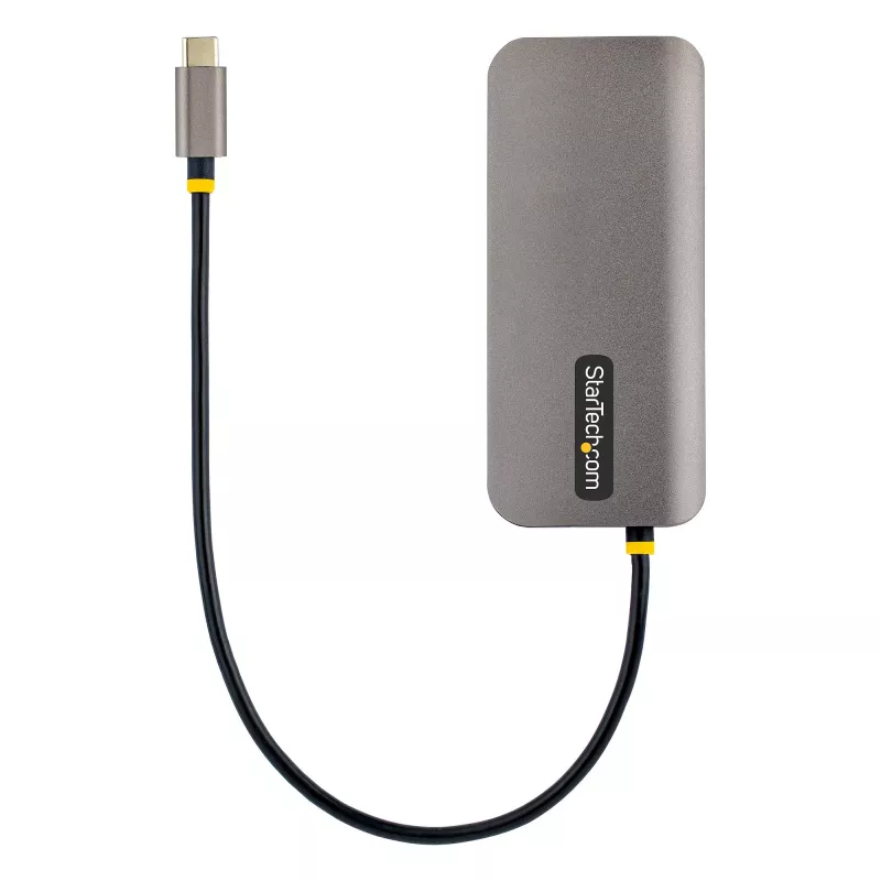 StarTech.com USB-C multiport adaptér – 4K 60Hz HDMI video, 3-portový 5Gbit/s USB-A hub, 100W USB Power Delivery priechodný/GbE/SD/MicroSD, 30cm kábel, prenosná dokovacia stanica pre notebook