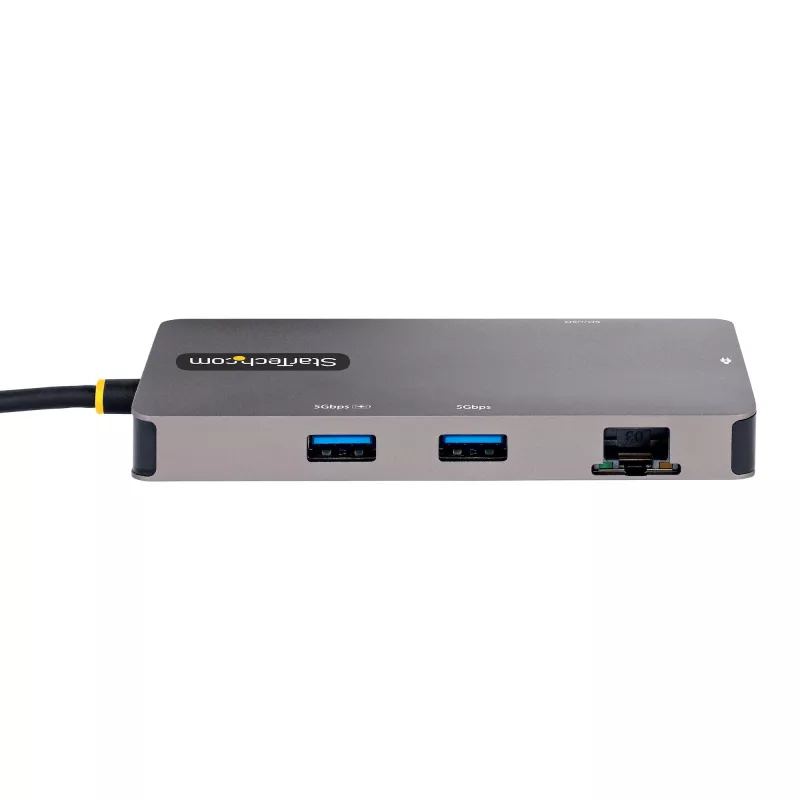 StarTech.com USB-C multiport adaptér, Dual-HDMI video, 4K 60Hz, 2x 5 Gbit/s USB-A hub, 100 W Power Delivery Pass-Through/GbE/SD/MicroSD, 30 cm kábel, Travel Dock, dokovacia stanica pre notebook