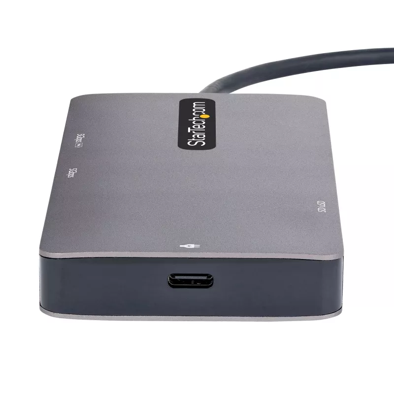 StarTech.com USB-C multiport adaptér, Dual-HDMI video, 4K 60Hz, 2x 5 Gbit/s USB-A hub, 100 W Power Delivery Pass-Through/GbE/SD/MicroSD, 30 cm kábel, Travel Dock, dokovacia stanica pre notebook