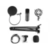 Sandberg Streamer USB Microphone Kit, štúdiový mikrofón, -27 dB, 30 - 16000 Hz, 24 bit, 96 kHz, jednosmerný