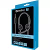 Sandberg USB Office Headset Pro Stereo, káblový, kancelária/call centrum, 20 - 20000 Hz, 115 g, headset, čierny