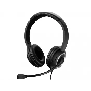 Sandberg MiniJack Chat headset, káblový, hovory/hudba, 20 - 20000 Hz, 180 g, headset, čierny