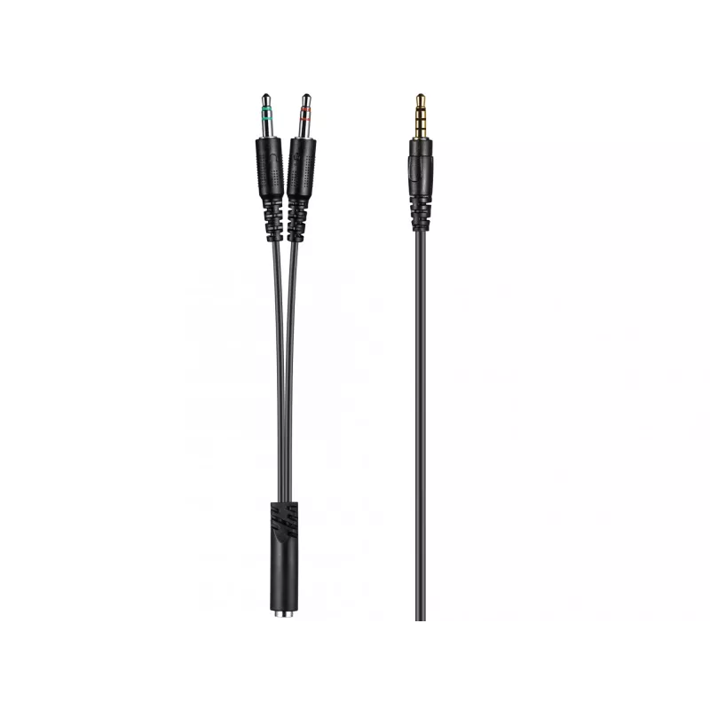 Sandberg MiniJack Chat headset, káblový, hovory/hudba, 20 - 20000 Hz, 180 g, headset, čierny