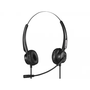 Sandberg USB+RJ9/11 Headset Pro Stereo, káblový, kancelária/call centrum, 20 - 7000 Hz, headset, čierny
