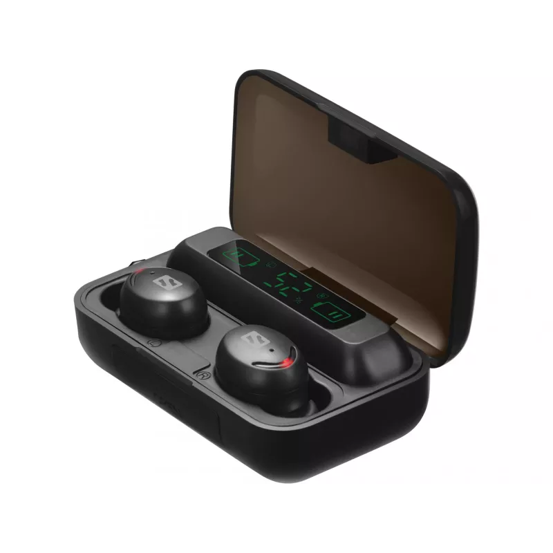 Sandberg Wireless Earbuds + Powerbank, True Wireless Stereo (TWS), 20 - 20000 Hz, hovory/hudba, headset, čierny