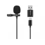 Sandberg Streamer USB Clip mikrofón, lavalier/pripínací mikrofón, -38 dB, 50 - 18000 Hz, 16 bit, 48 kHz, 84 dB