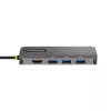 StarTech.com USB-C multiport adaptér, 4K 60Hz HDMI video, 3-portový 5Gbps USB hub, 100W Power Delivery Pass-Through, GbE, 30 cm kábel, Mini Travel Dock, dokovacia stanica pre notebook