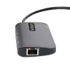 StarTech.com USB-C multiport adaptér, 4K 60Hz HDMI video, 3-portový 5Gbps USB hub, 100W Power Delivery Pass-Through, GbE, 30 cm kábel, Mini Travel Dock, dokovacia stanica pre notebook