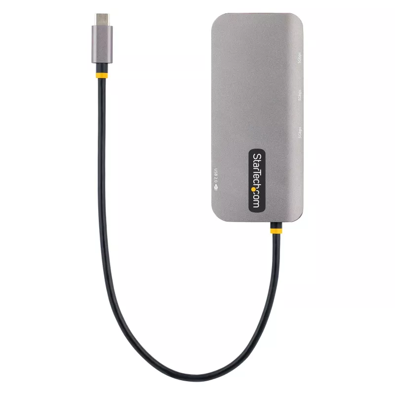 StarTech.com USB-C multiport adaptér, 4K 60Hz HDMI video, 3-portový 5Gbps USB hub, 100W Power Delivery Pass-Through, GbE, 30 cm kábel, Mini Travel Dock, dokovacia stanica pre notebook