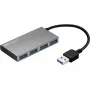 Sandberg USB 3.0 Pocket Hub 4 porty, USB 3.2 Gen 1 (3.1 Gen 1) Type-A, USB 3.2 Gen 1 (3.1 Gen 1) Type-A, 5000 Mbit/s, biely, hliník, RoHS