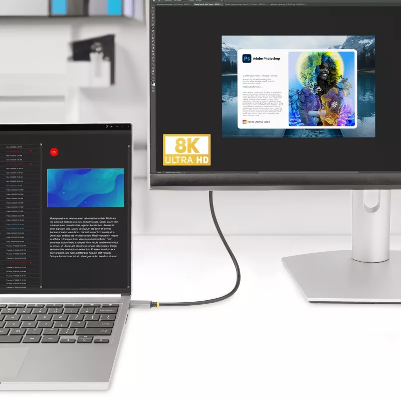 StarTech.com 1m USB-C-na-HDMI adaptérový kábel, 8K 60Hz, 4K 144Hz, HDR10, USB Type-C-na-HDMI 2.1 video konvertorový kábel, USB-C DP Alt Mode/USB4/Thunderbolt 3/4 kompatibilný – USB-C notebook na HDMI monitor