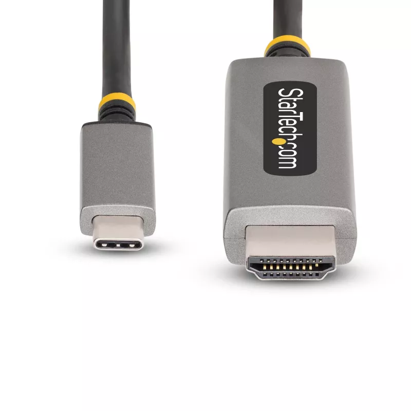 StarTech.com 6ft (2m) USB-C na HDMI adaptérový kábel, 8K 60Hz, 4K 144Hz, HDR10, USB Type-C na HDMI 2.1 video konvertorový kábel, USB-C DP Alt Mode/USB4/Thunderbolt 3/4 kompatibilný – USB-C notebook na HDMI monitor
