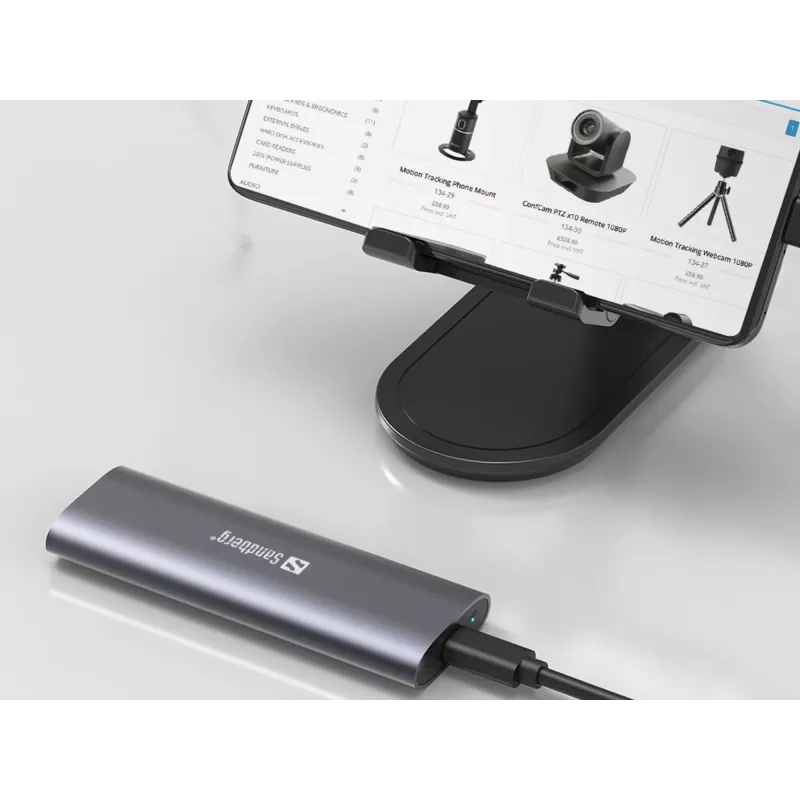 Sandberg USB 3.2 puzdro pre M.2+NVMe SSD