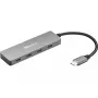 Sandberg 136-41 rozbočovač USB-C na 4x USB-C, USB-C 3.1, 10 Gbit/s, hliník, kábel 0,15 m