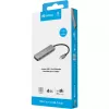 Sandberg 136-41 rozbočovač USB-C na 4x USB-C, USB-C 3.1, 10 Gbit/s, hliník, kábel 0,15 m