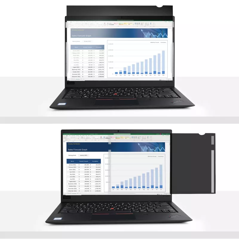 StarTech.com 14-palcový filter proti videniu pre notebook - matná ochrana proti videniu pre širokouhlé displeje (16:9) - ochrana obrazovky notebooku s 51% redukciou modrého svetla - obojstranný matný/lesklý