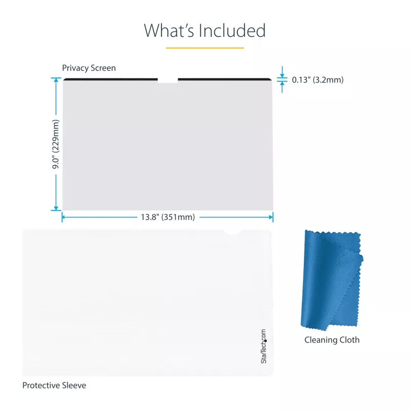 StarTech.com 16-palcový MacBook Pro 21/23 ochranný filter proti videniu, odnímateľný a obojstranný anti-glare filter proti videniu, magnetická ochrana obrazovky notebooku s 51 % redukciou modrého svetla