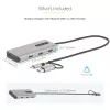 StarTech.com USB-C multiport adaptér s pripojeným USB-C na USB-A dongle, Dual HDMI (4K30Hz/1080p60Hz), 3x USB-A 5Gbps, Mini Travel Dock, dokovacia stanica pre notebook, 1,3ft/40cm kábel