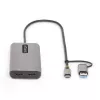 StarTech.com USB-C multiport adaptér s pripojeným USB-C na USB-A dongle, Dual HDMI (4K30Hz/1080p60Hz), 3x USB-A 5Gbps, Mini Travel Dock, dokovacia stanica pre notebook, 1,3ft/40cm kábel