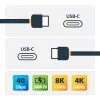 StarTech.com 1m (3,3ft) USB4 kábel, USB-IF certifikovaný USB-C kábel, 40Gbps, 240W Power Delivery PD 3.1 EPR, 8K 60Hz, USB Type-C dátový prenosový kábel, kompatibilný s Thunderbolt/USB 3.2 portmi