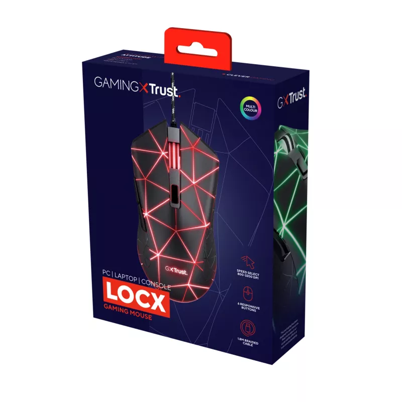 Trust GXT 133 Locx myš herná pravácka USB Type-A optická 4000 DPI