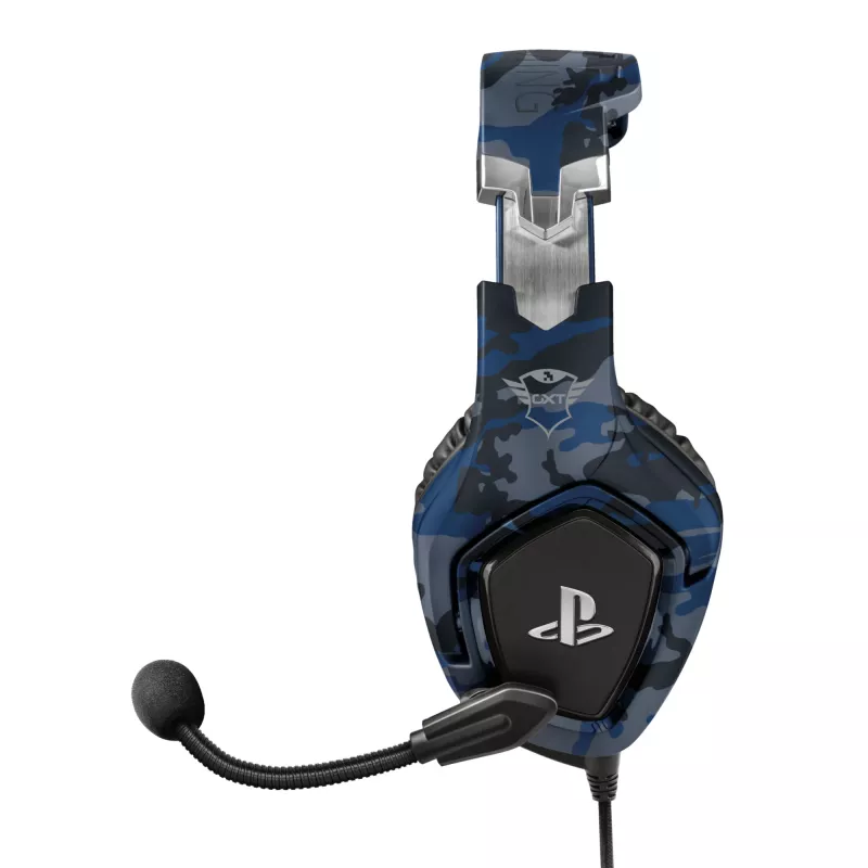Trust GXT 488 Forze PS4 headset káblový s hlavovým mostom herný čierna, modrá