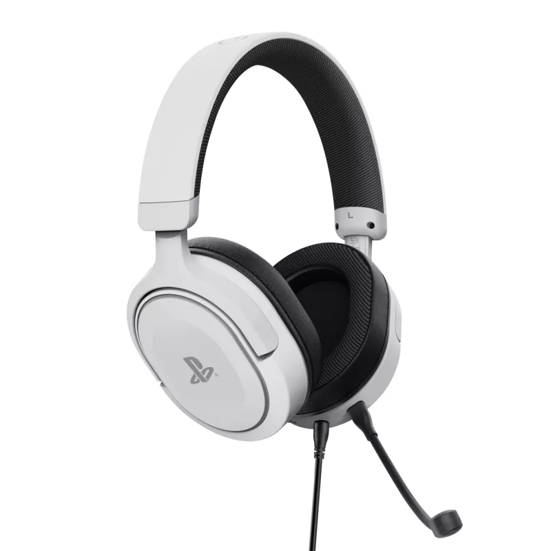 Trust GXT 498 Forta headset káblový s hlavovým mostom herný čierna, biela