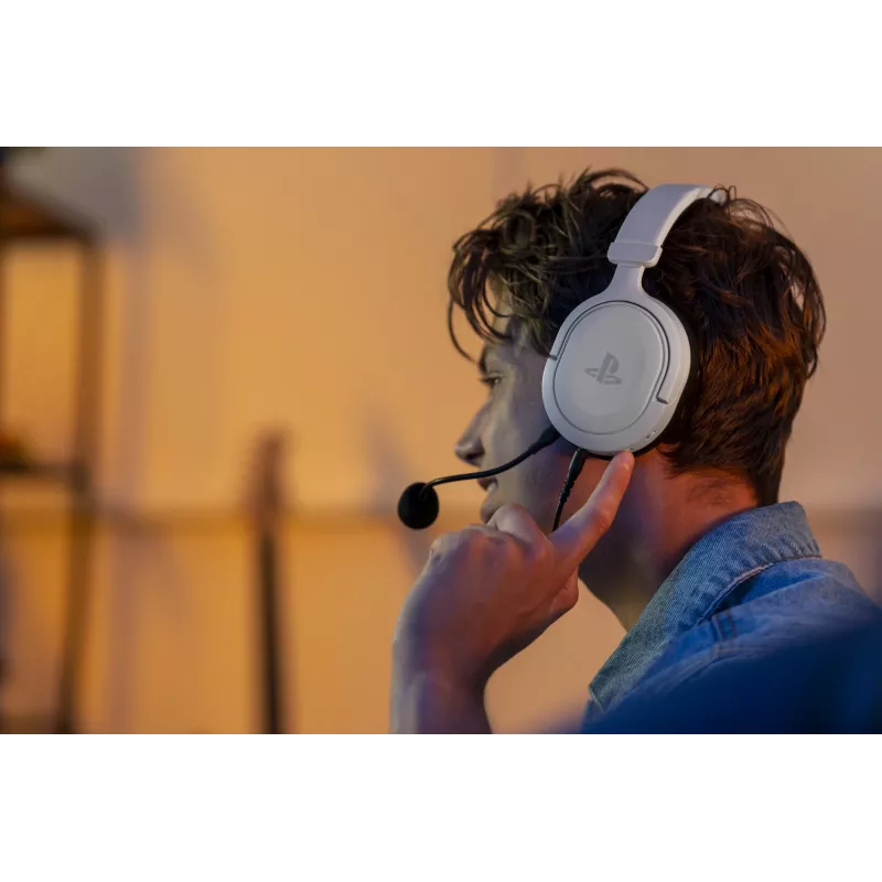 Trust GXT 498 Forta headset káblový s hlavovým mostom herný čierna, biela