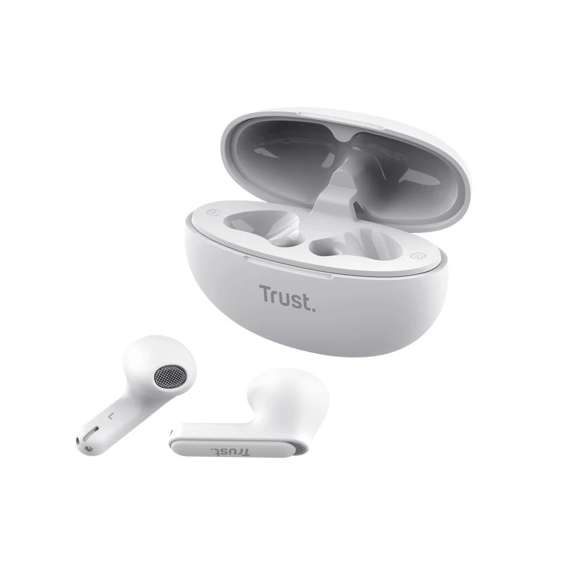 Trust Yavi headset True Wireless Stereo (TWS) in-ear slúchadlá hovory/hudba USB Type-C Bluetooth biele