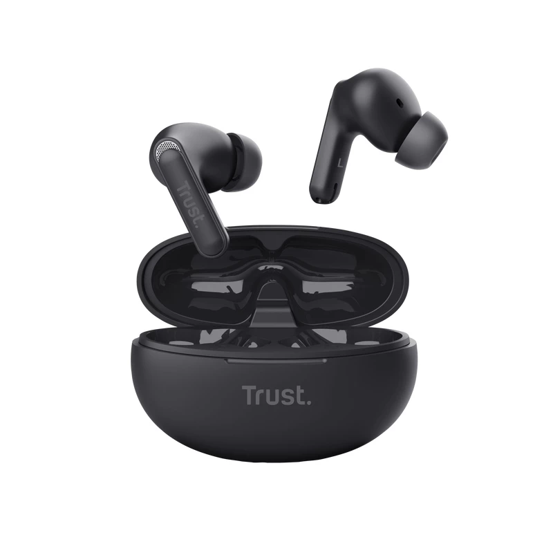 Trust Yavi headset True Wireless Stereo (TWS) in-ear hovory/hudba USB Type-C Bluetooth čierny
