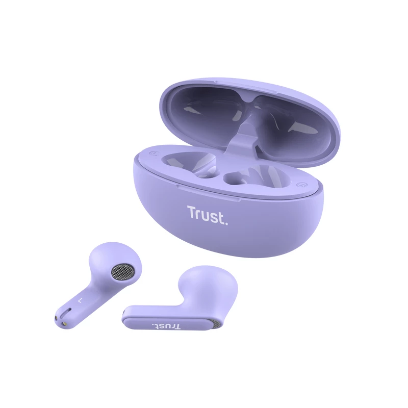 Trust Yavi headset True Wireless Stereo (TWS) in-ear hovory/hudba USB Type-C Bluetooth fialový