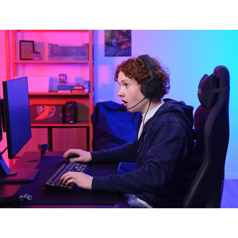 Trust GXT492 Carus headset káblový s hlavovým mostom herný čierny
