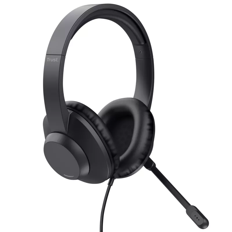Trust Ayda Max headset káblový s hlavovým mostom kancelária/call centrum čierny