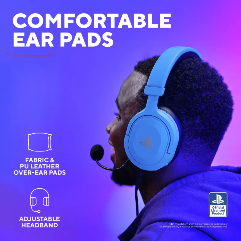 Trust GXT 498B Forta headset káblový headset s hlavovým mostom herný modrý