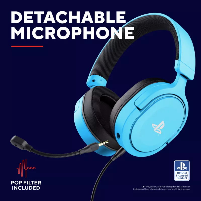 Trust GXT 498B Forta headset káblový headset s hlavovým mostom herný modrý