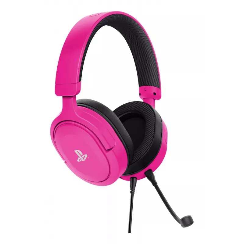 Trust GXT 498P Forta headset káblový s hlavovým mostom herný ružový
