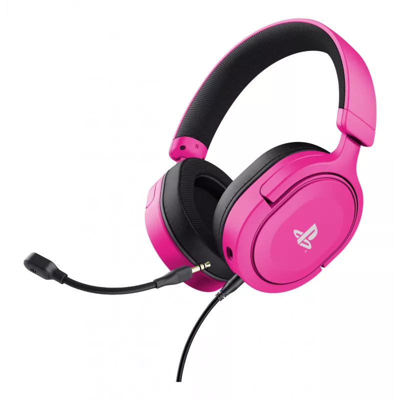 Trust GXT 498P Forta headset káblový s hlavovým mostom herný ružový