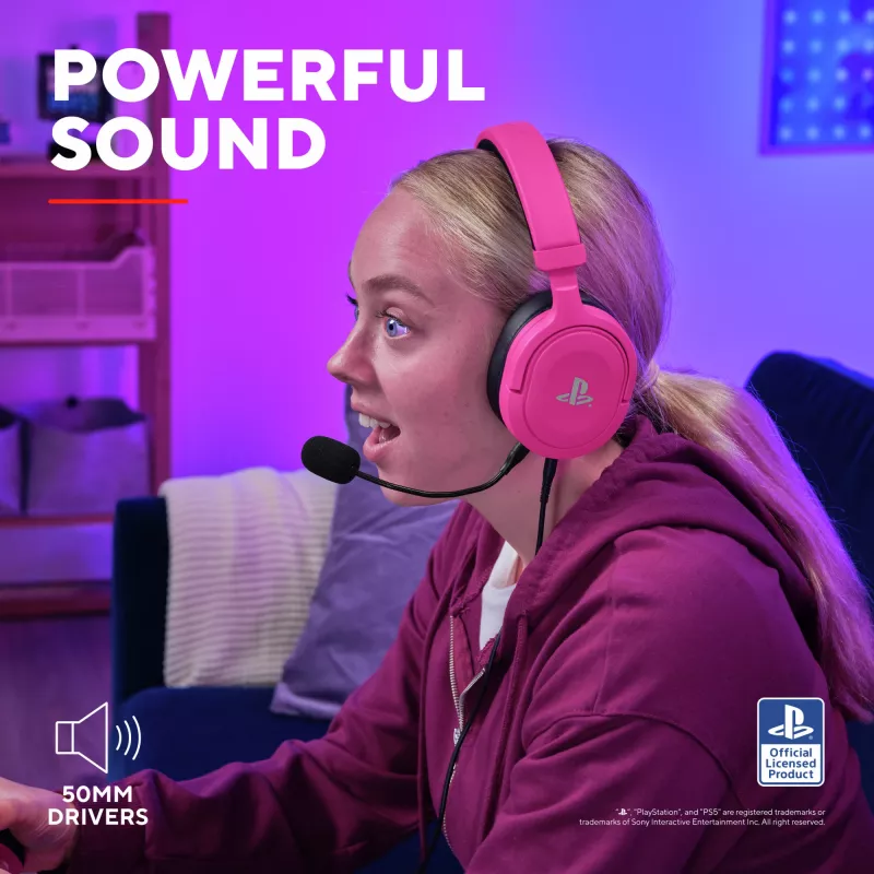Trust GXT 498P Forta headset káblový s hlavovým mostom herný ružový