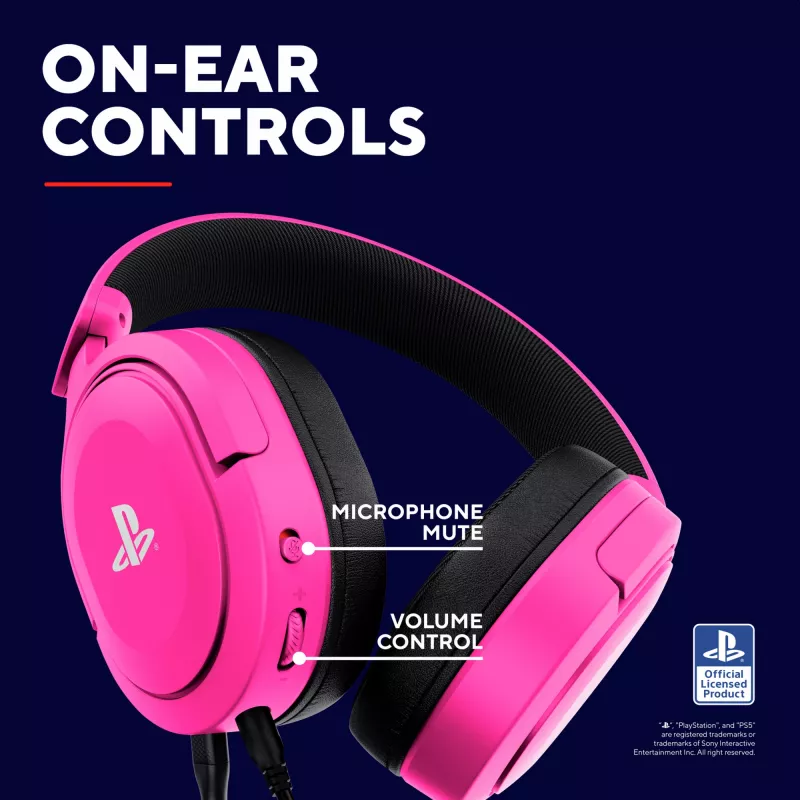 Trust GXT 498P Forta headset káblový s hlavovým mostom herný ružový