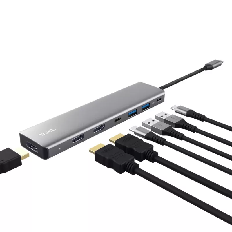 Trust 25661 rozbočovač USB Type-C hliníkový