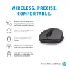 HP 150 bezdrôtová myš, pre pravákov aj ľavákov, optická, RF Wireless, 1600 dpi, čierna