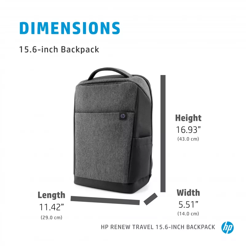 HP Renew Travel 15,6 palcov batoh, batoh, 650 g