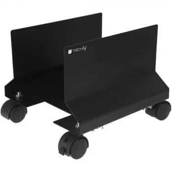Techly oceľový držiak CPU s kolieskami, čierny ICA-CS 34, čierna, PC, multimediálny vozík, 25 kg, 195 mm, 240 mm