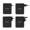 StarTech.com 140W USB-C nástenná nabíjačka, 3x USB-C/1x USB-A, PD 3.1 medzinárodný GaN napájací zdroj pre MacBook/Dell XPS/Inspiron