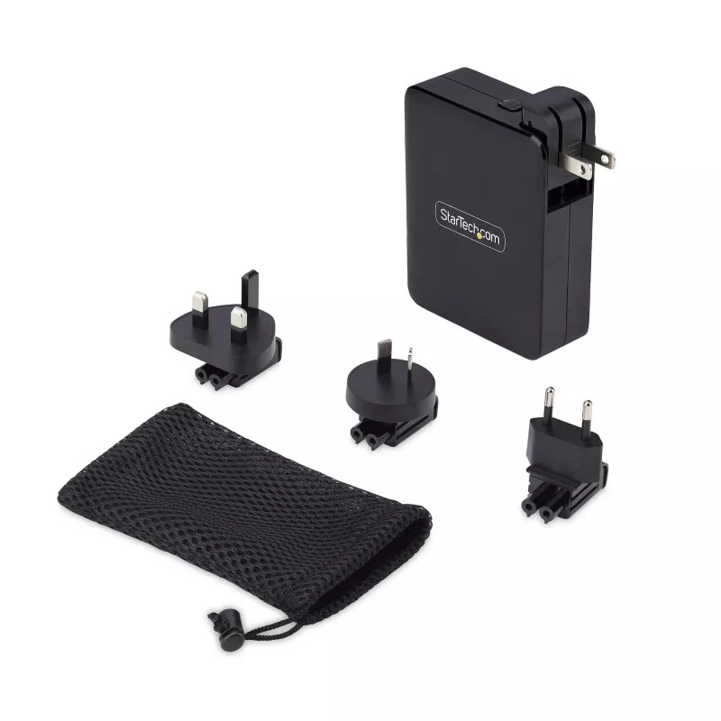 StarTech.com 140W USB-C nástenná nabíjačka, 3x USB-C/1x USB-A, PD 3.1 medzinárodný GaN napájací zdroj pre MacBook/Dell XPS/Inspiron