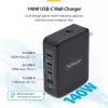 StarTech.com 140W USB-C nástenná nabíjačka, 3x USB-C/1x USB-A, PD 3.1 medzinárodný GaN napájací zdroj pre MacBook/Dell XPS/Inspiron