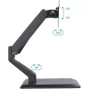 Techly ICA-LCD 35TS stolový stojan pre dotykový monitor, 17 – 32 palcov, do 10 kg, VESA 75x75/100x100, plynová pružina, čierny