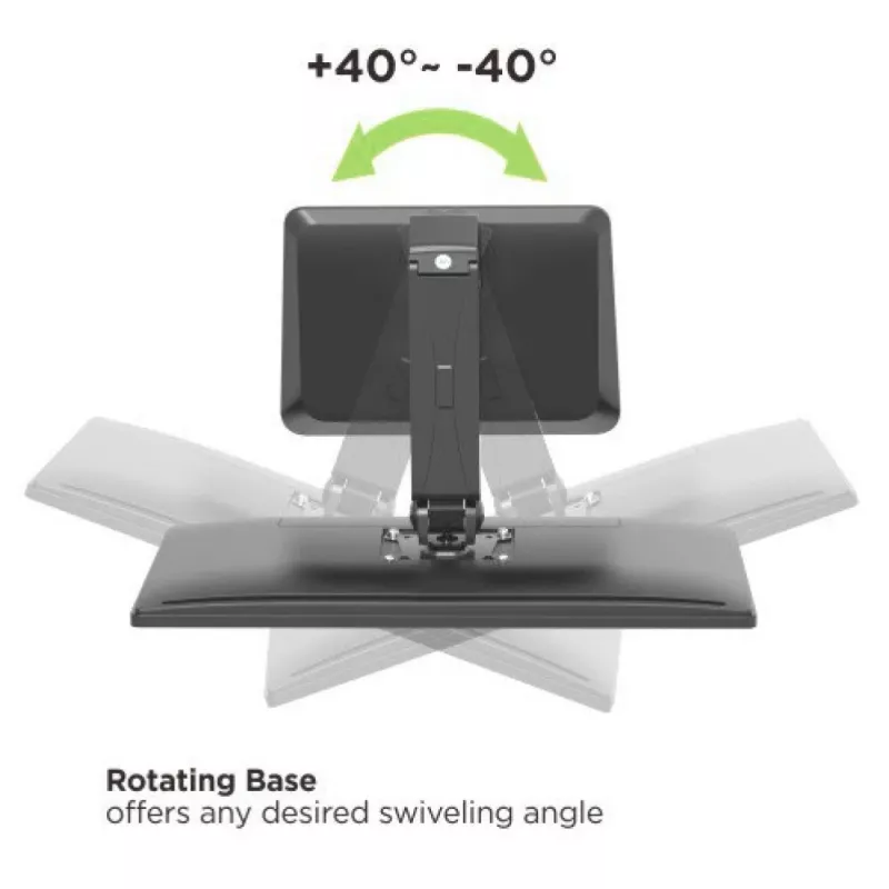 Techly ICA-LCD 35TS stolový stojan pre dotykový monitor, 17 – 32 palcov, do 10 kg, VESA 75x75/100x100, plynová pružina, čierny