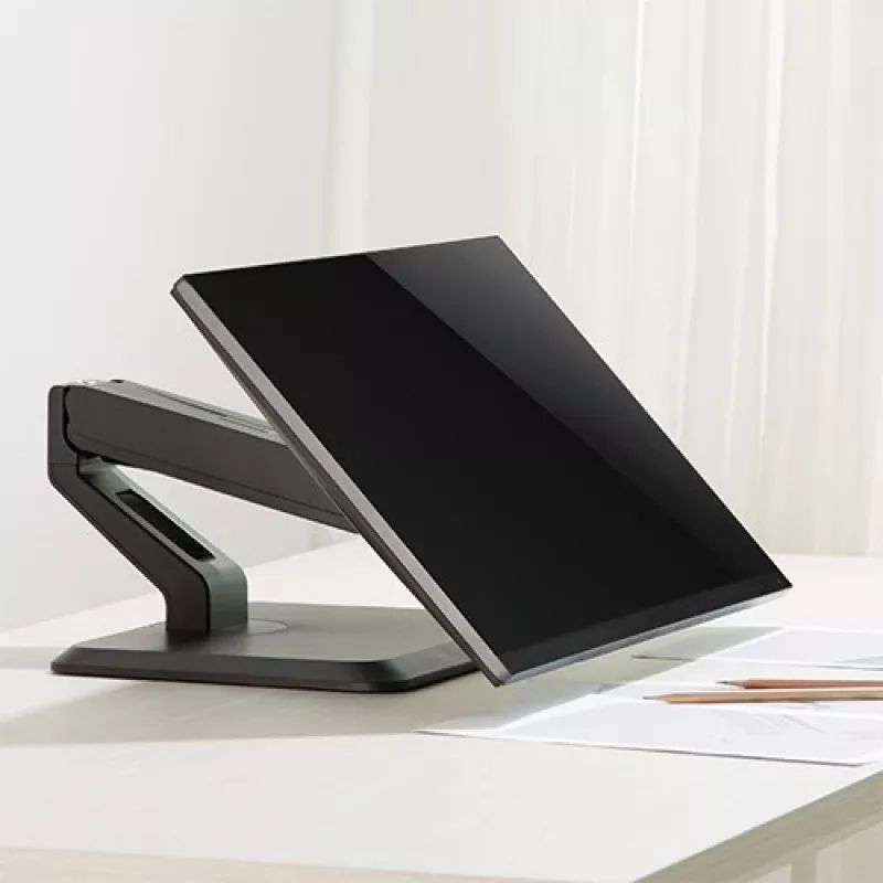 Techly ICA-LCD 35TS stolový stojan pre dotykový monitor, 17 – 32 palcov, do 10 kg, VESA 75x75/100x100, plynová pružina, čierny