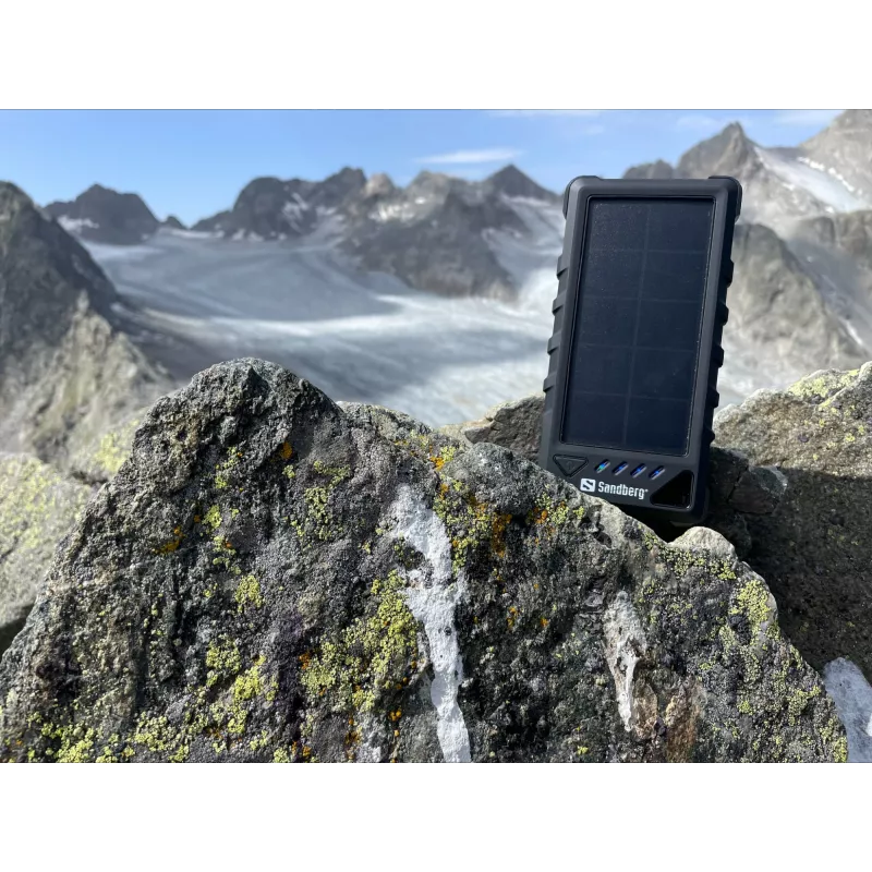 Sandberg Outdoor Solar Powerbank 16000, 16000 mAh, lítium-iónová (Li-Ion), čierna